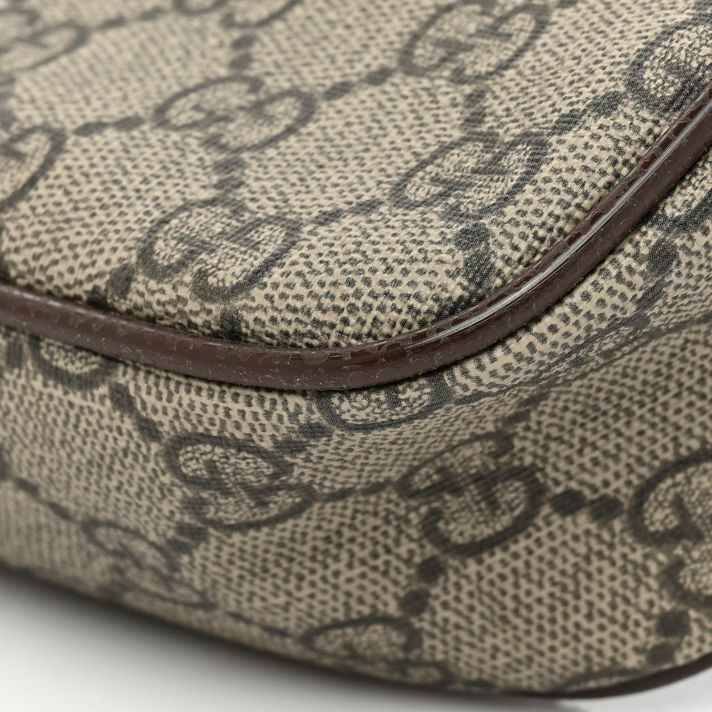 Soft GG Supreme Monogram Medium Ophidia Belt Bag Dark Brown