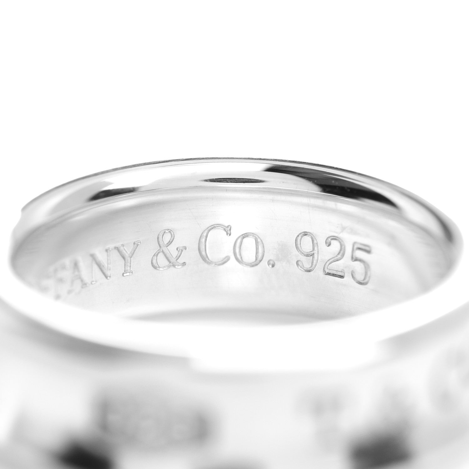 Tiffany Sterling Silver 1837 Band Ring 54 7 4 of 4