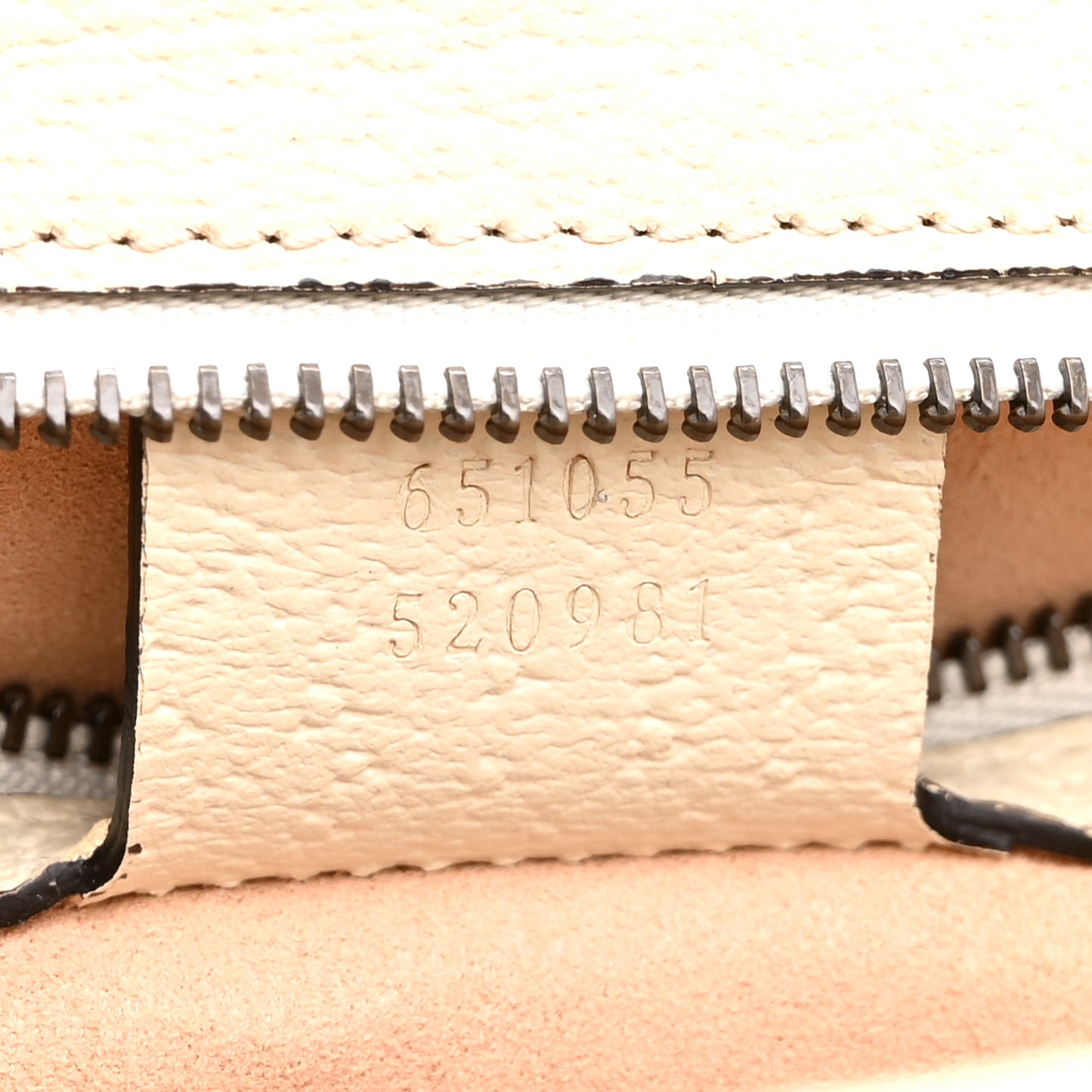 GG Supreme Monogram Textured Dollar Calfskin Web Small Ophidia Padlock Top Handle Bag Beige Ebony Mystic White