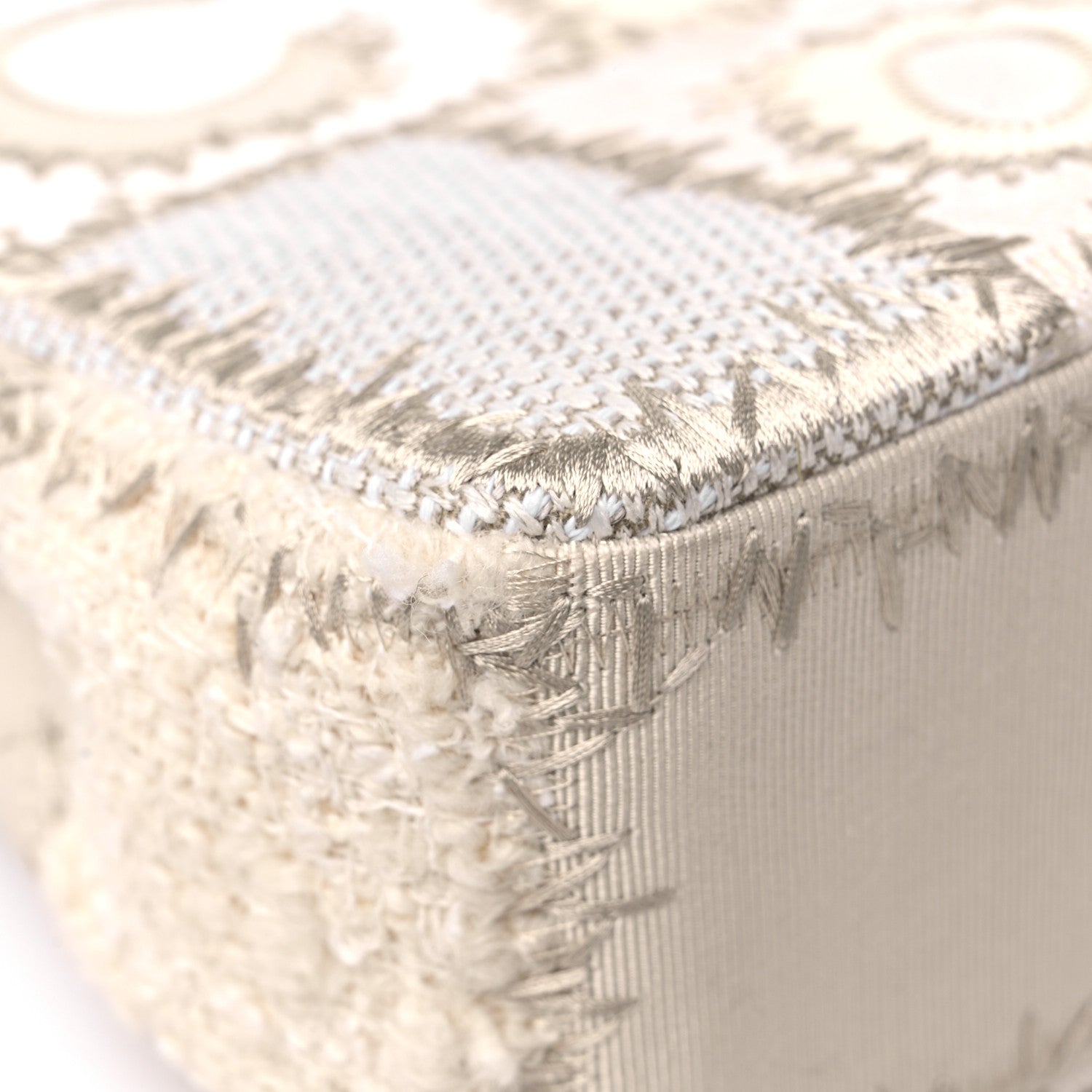 Chanel Tweed Patchwork Jumbo Single Flap White 10 of 15