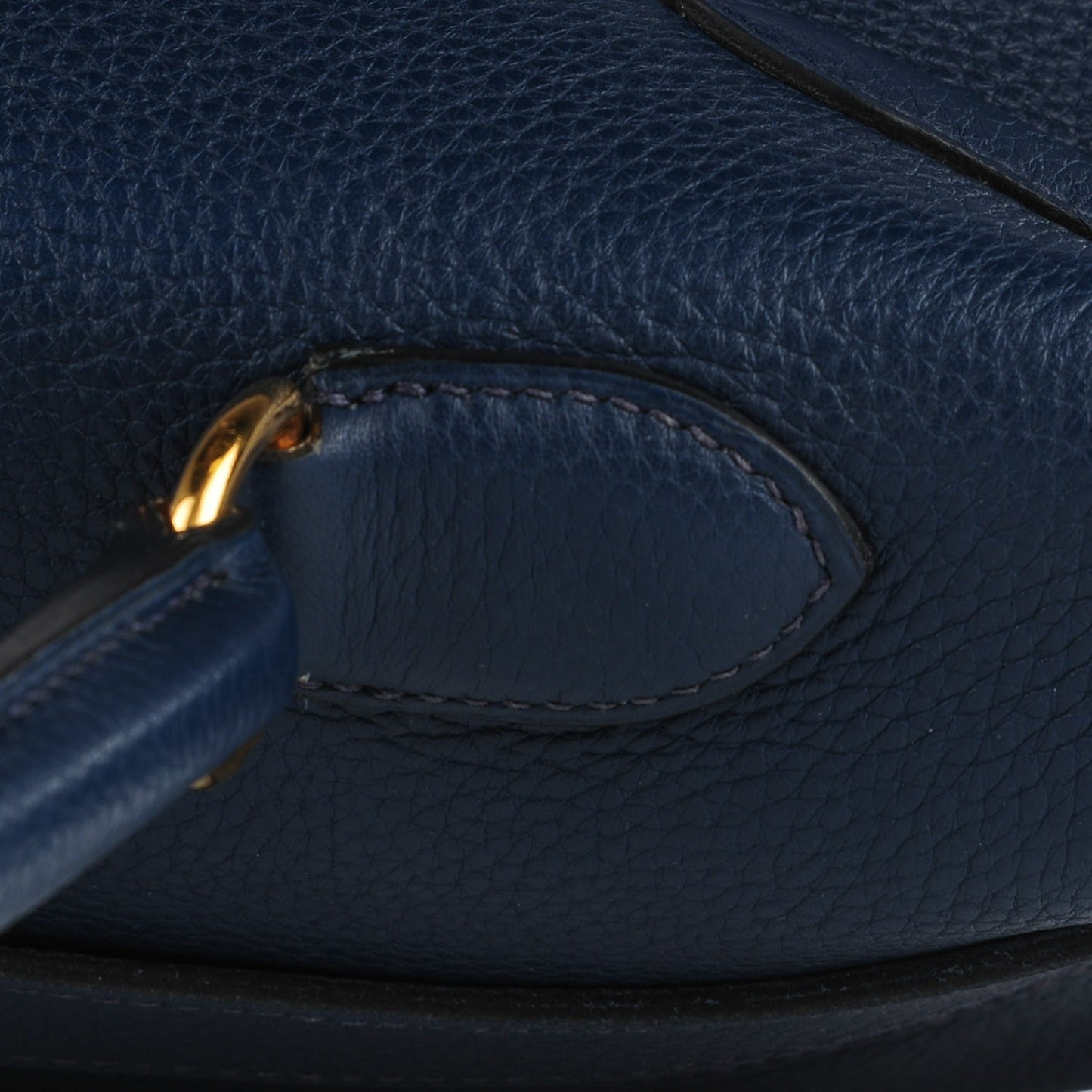 Taurillon Clemence Shoulder Kelly 40 Bleu De Malte
