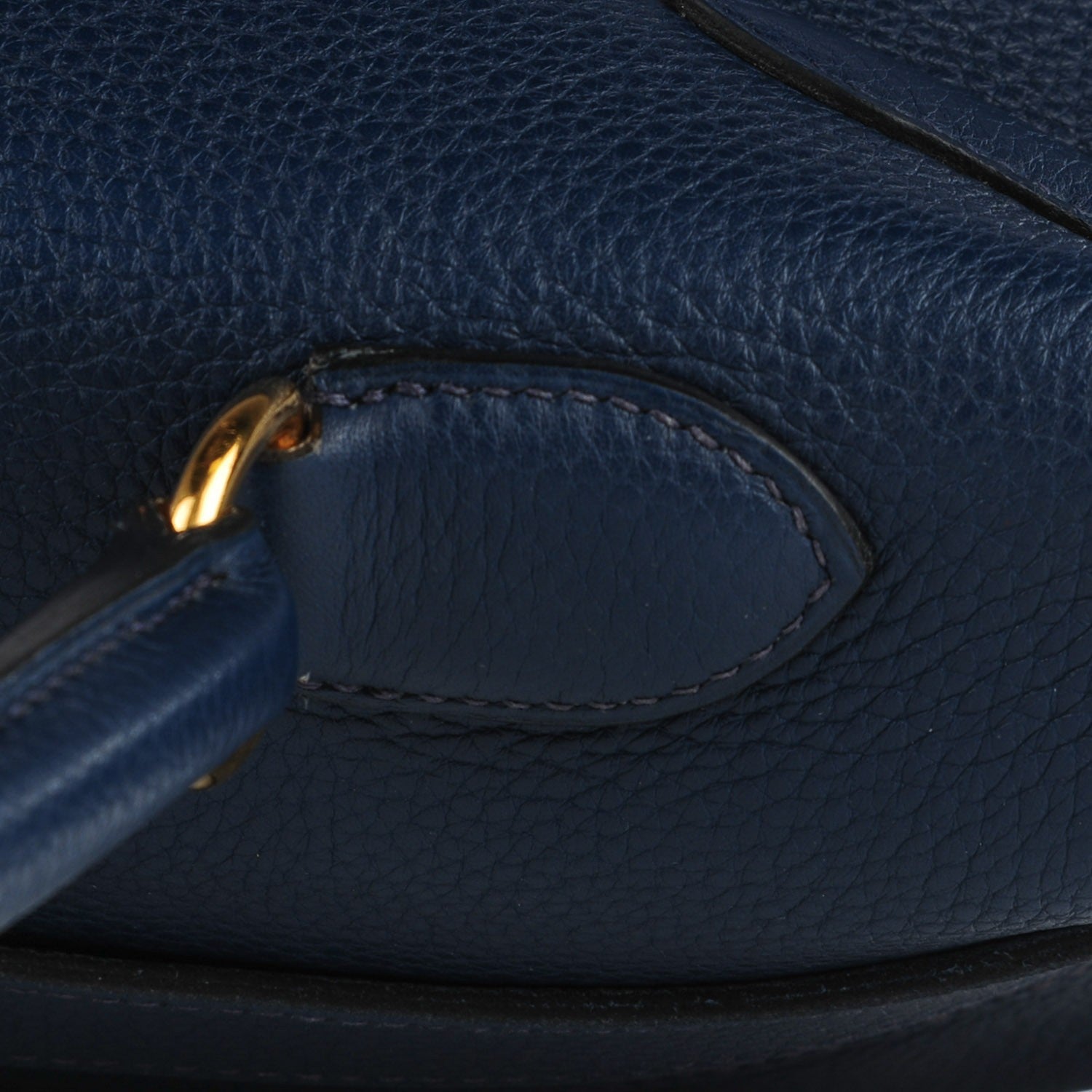 Hermes Taurillon Clemence Shoulder Kelly 40 Bleu De Malte 18 of 21