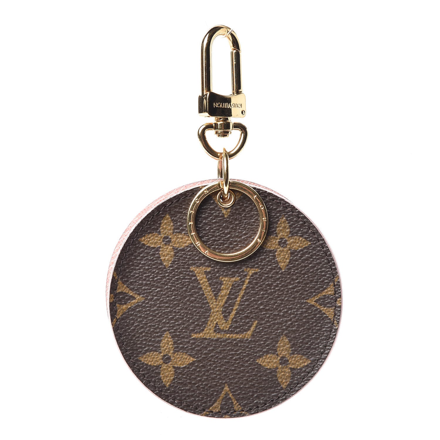 Louis Vuitton Monogram LV Mirror Bag Charm Key Holder Rose Ballerine 1 of 8