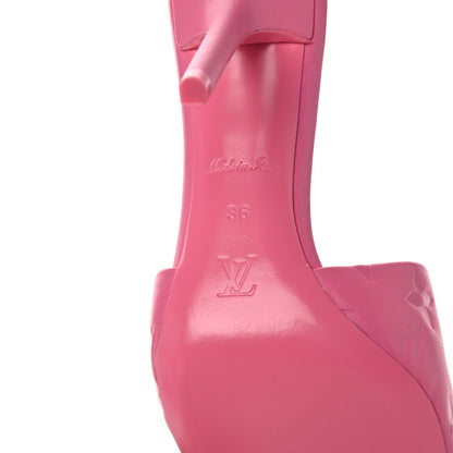 Louis Vuitton Lambskin Embossed Monogram Revival 95mm Mules 39 Rose Pop 6 of 8