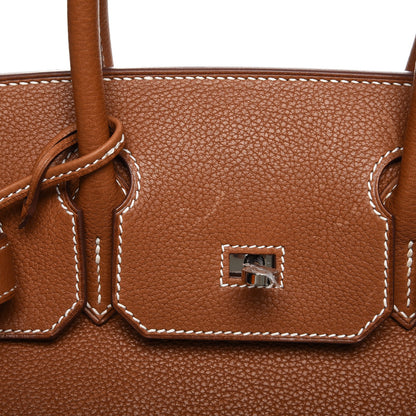 Hermes Natural Barenia Faubourg Birkin 30 Fauve 28 of 29