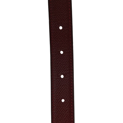 Hermes Epsom Swift 24mm Mors H Belt 85 Rouge H Rose Mexico 5 of 9