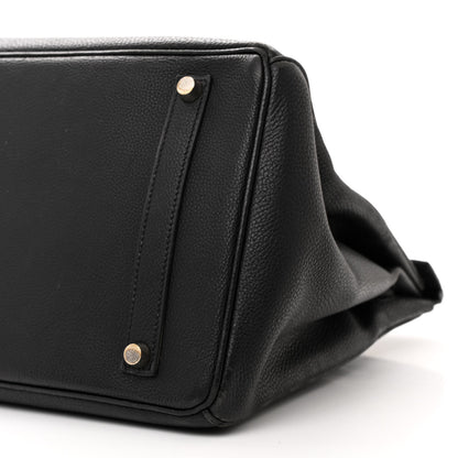 Hermes Taurillon Clemence Birkin 35 Black 10 of 19
