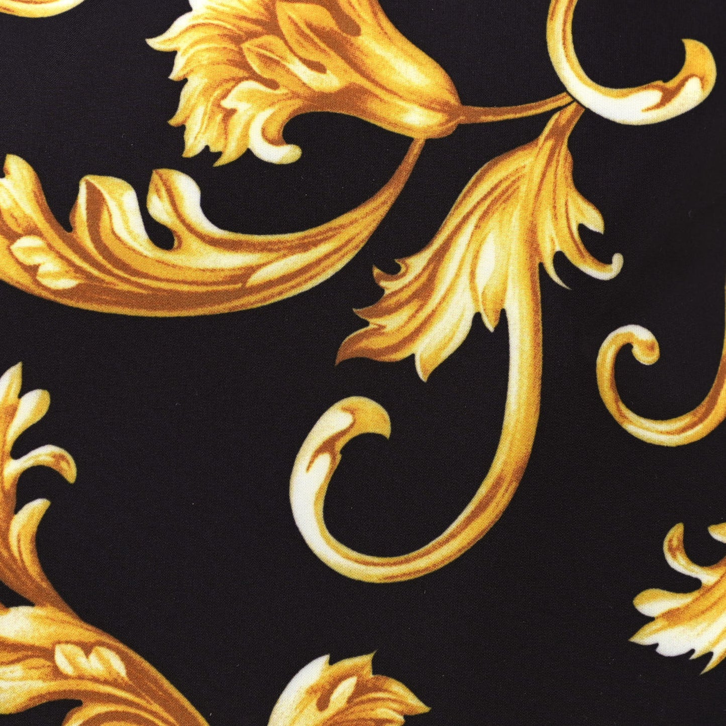 Nylon Baroque Print Tote Black