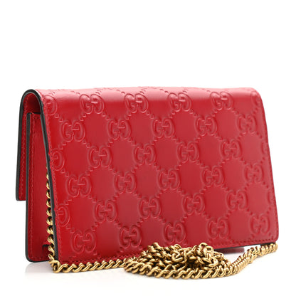 Gucci Guccissima Mini Cherry Chain Bag Hibiscus Red 3 of 10