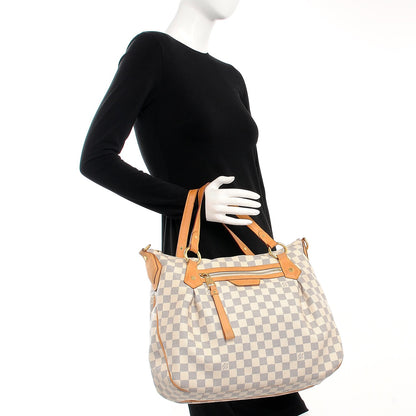 Louis Vuitton Damier Azur Evora MM 3 of 9