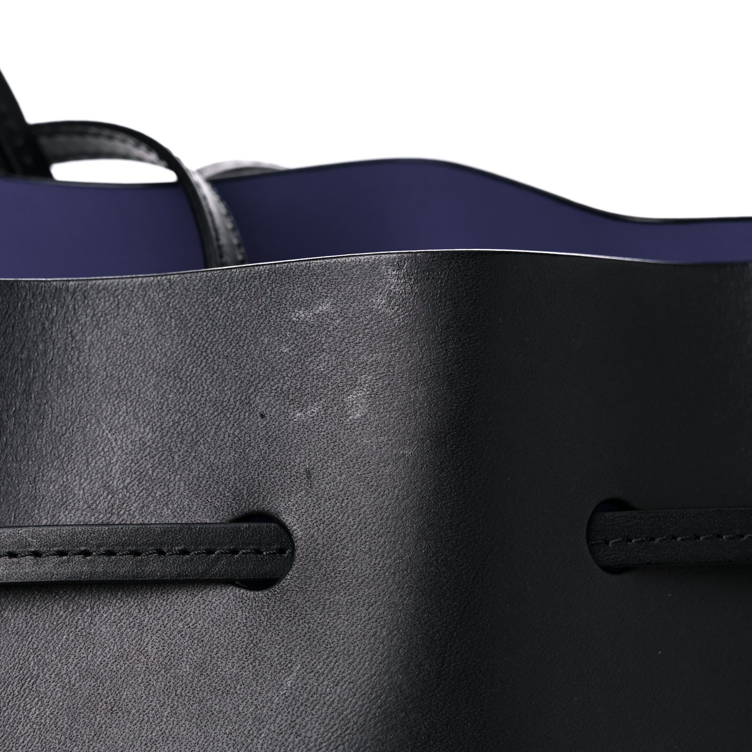 Mansur Gavriel Vegetable Tanned Calfskin Bucket Bag Black Royal 13 of 16