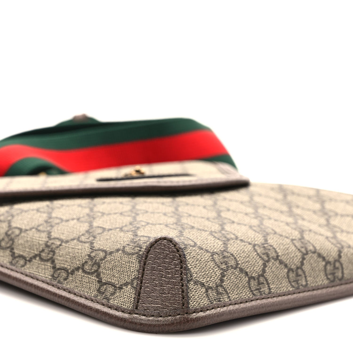 Gucci GG Supreme Monogram Web Medium Neo Vintage Flap Messenger Bag Beige New Acero 8 of 9