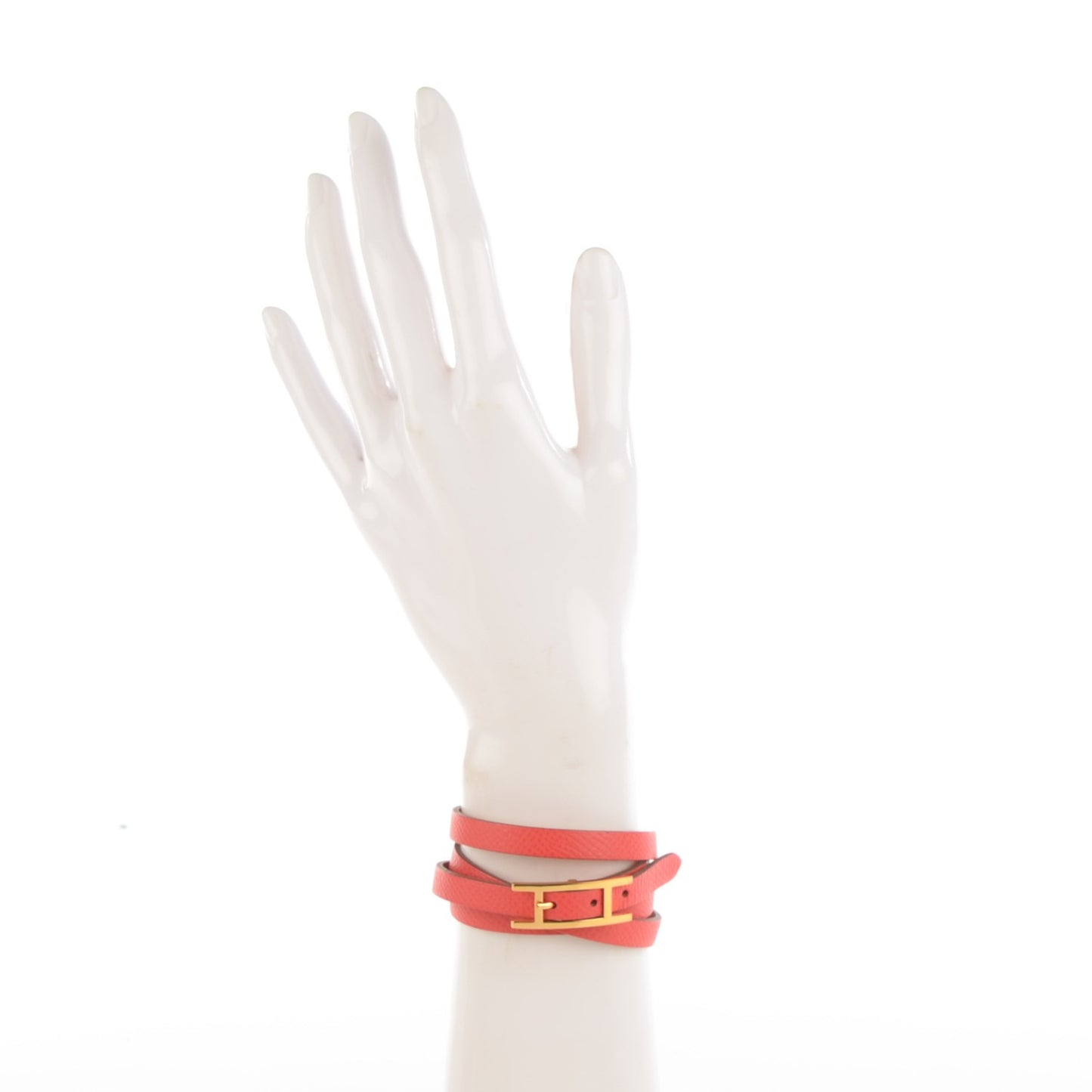 Epsom Hapi 3MM Triple Tour Wrap Bracelet M Rose Jaipur