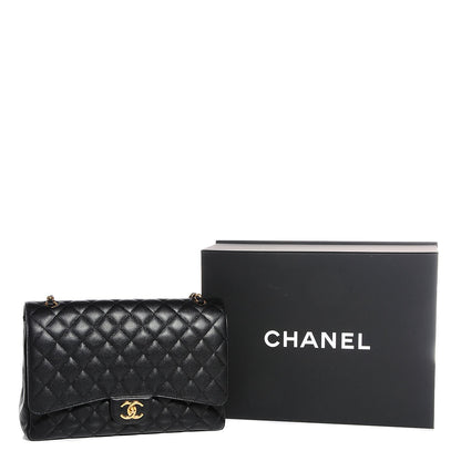 Chanel Caviar Quilted Maxi Double Flap Black 2 of 10