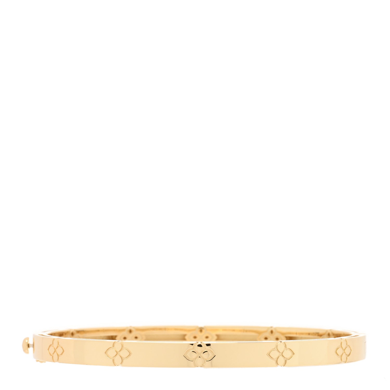 Roberto Coin 18K Yellow Gold Narrow Love in Verona Bangle Bracelet 2 of 3