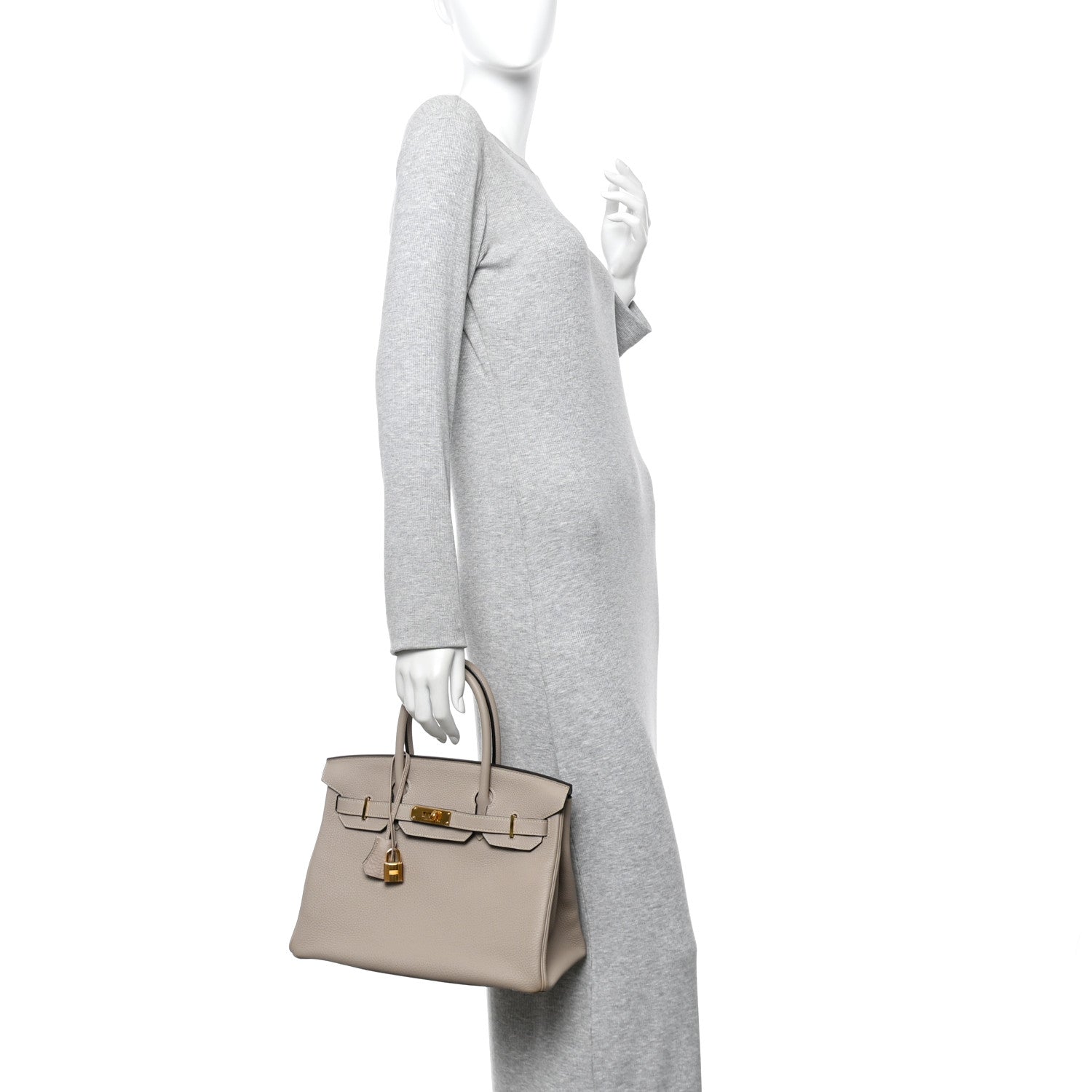 Hermes Togo Birkin 30 Gris Tourterelle 4 of 40