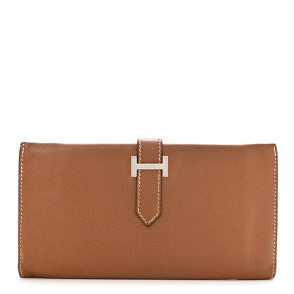 Hermes Courchevel Bearn Gusset Wallet Gold 1 of 8