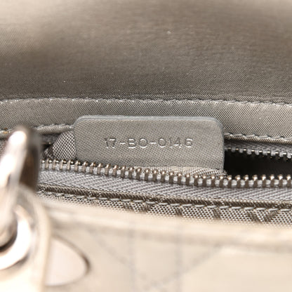 Christian Dior Metallic Nubuck Cannage Mini Lady Dior Silver 7 of 14