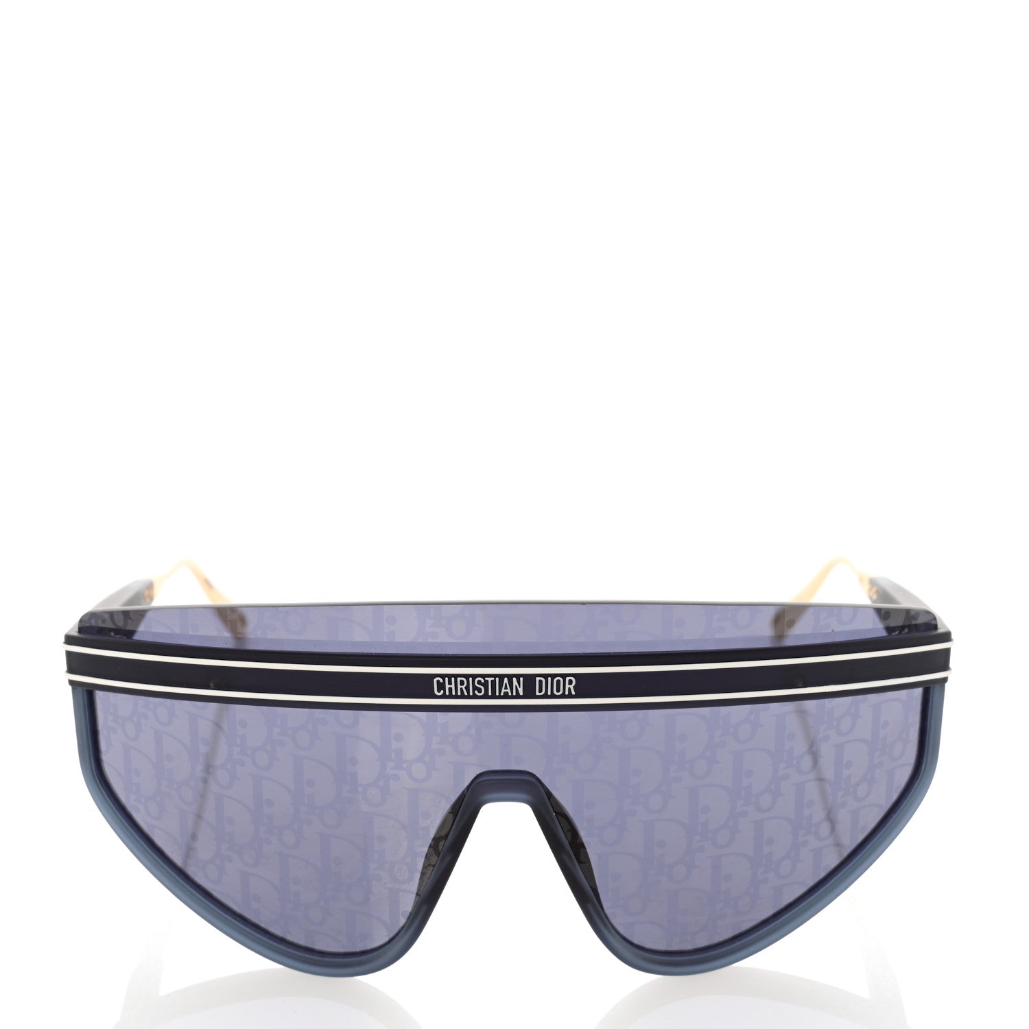 Christian Dior Oblique Mask DiorClub M2U Sunglasses Translucent Blue 2 of 8