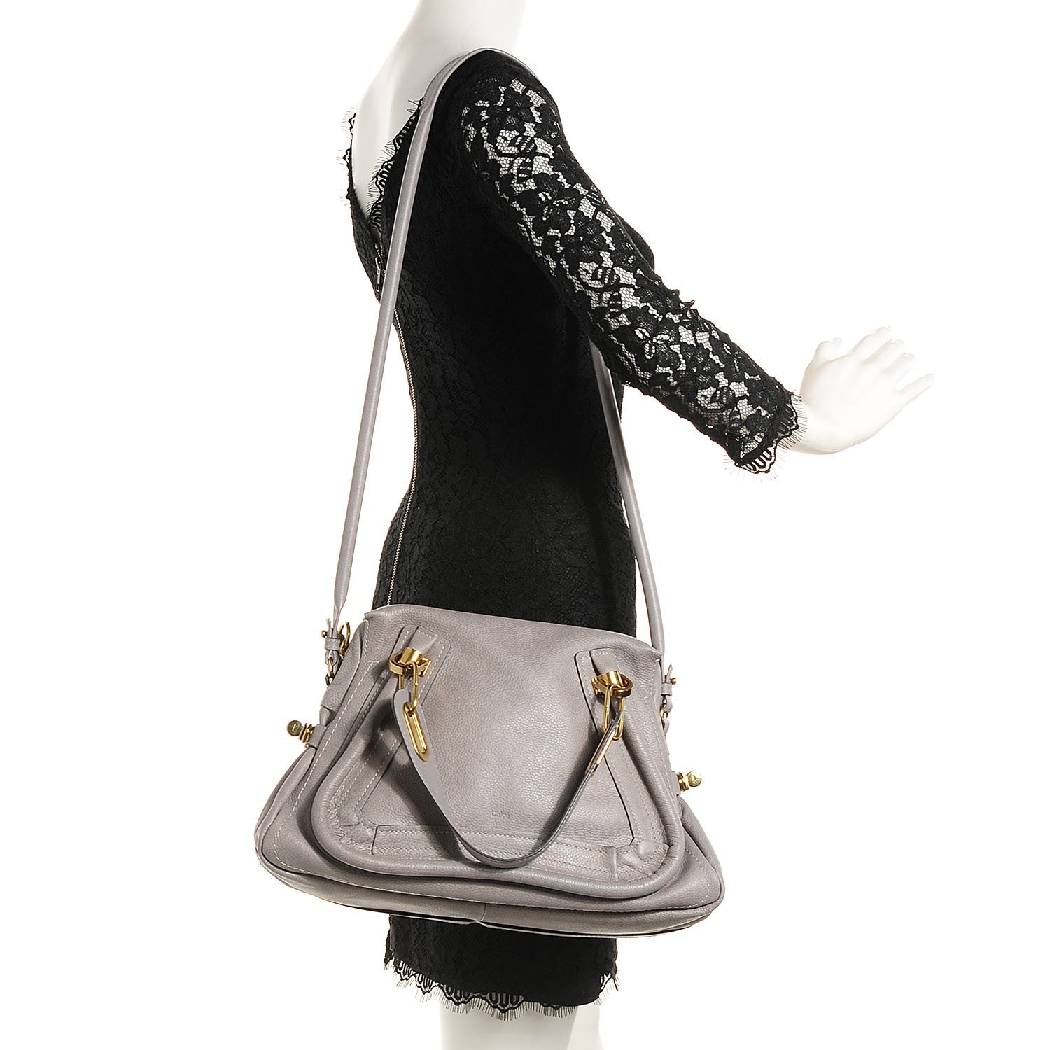 Chloe Calfskin Medium Paraty Cashmere Grey 2 of 9