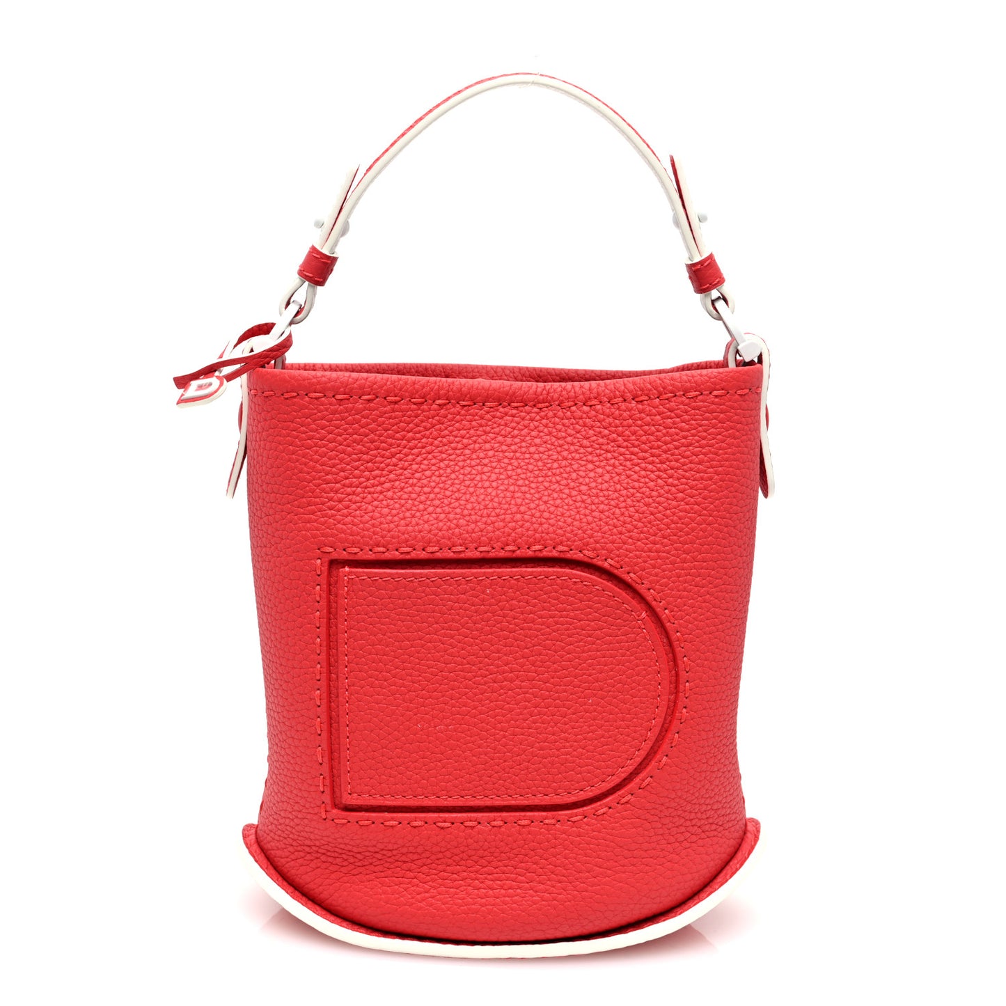 Taurillon Mini Pin Daily Surpique Bucket Red White