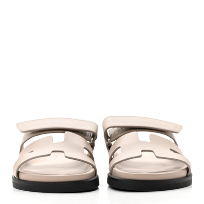 Hermes Calfskin Womens Chypre Sandals 36 Beige Mastic 2 of 9