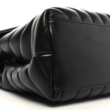 Saint Laurent Calfskin Y Quilted Monogram Monochrome Medium Loulou Chain Satchel Black 9 of 10