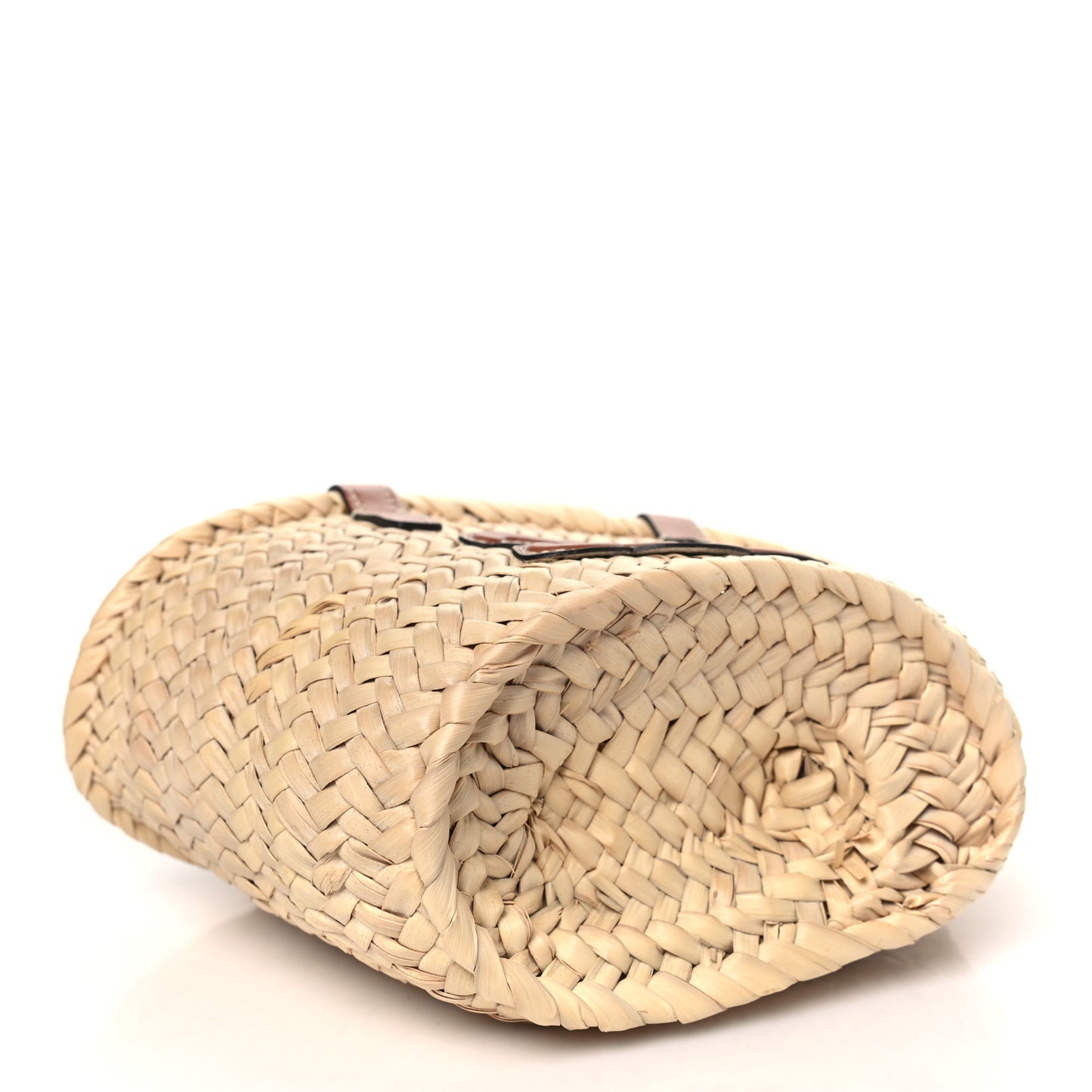 Palm Leaves Calfskin Classic Triomphe Nano Panier Tan