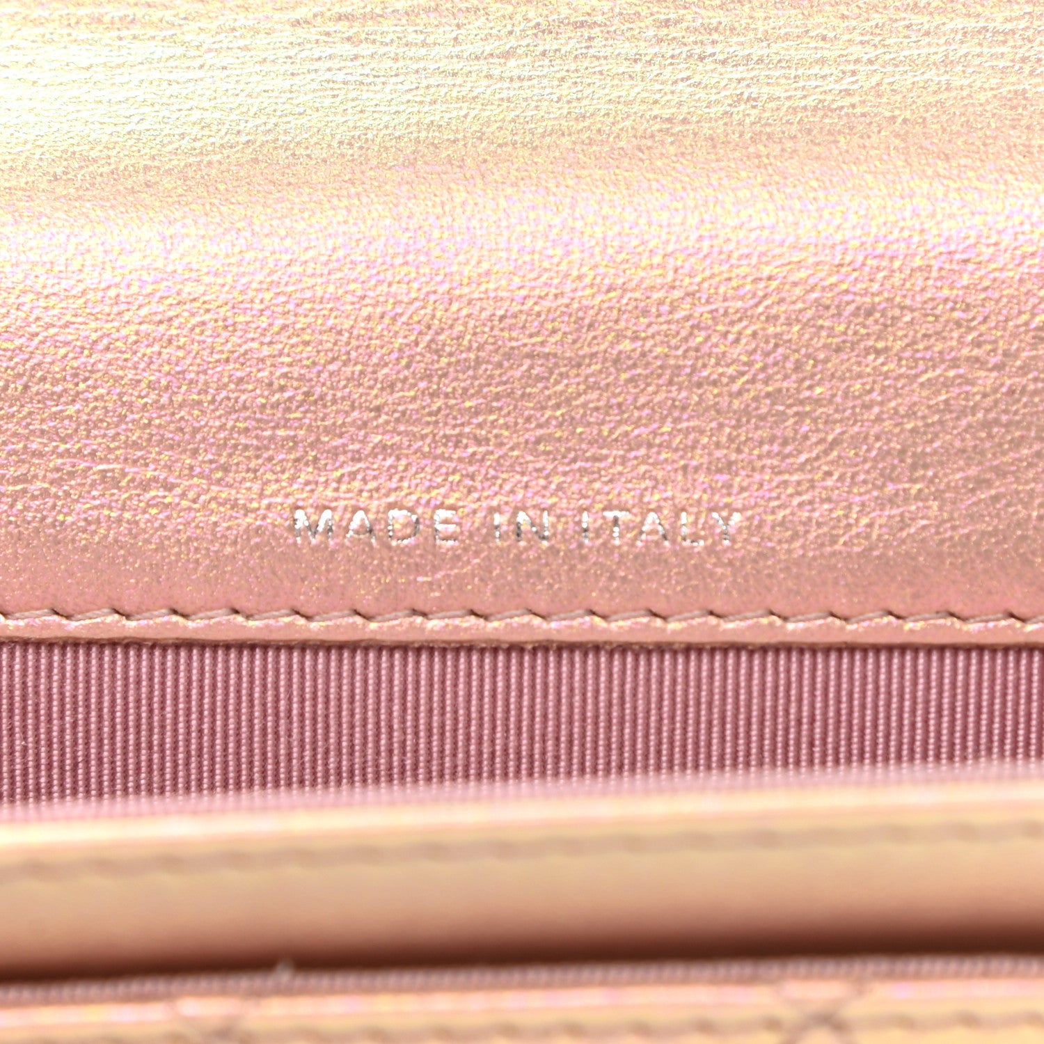 Chanel Iridescent Calfskin Quilted Flap Card Holder Wallet Pink 7 of 9