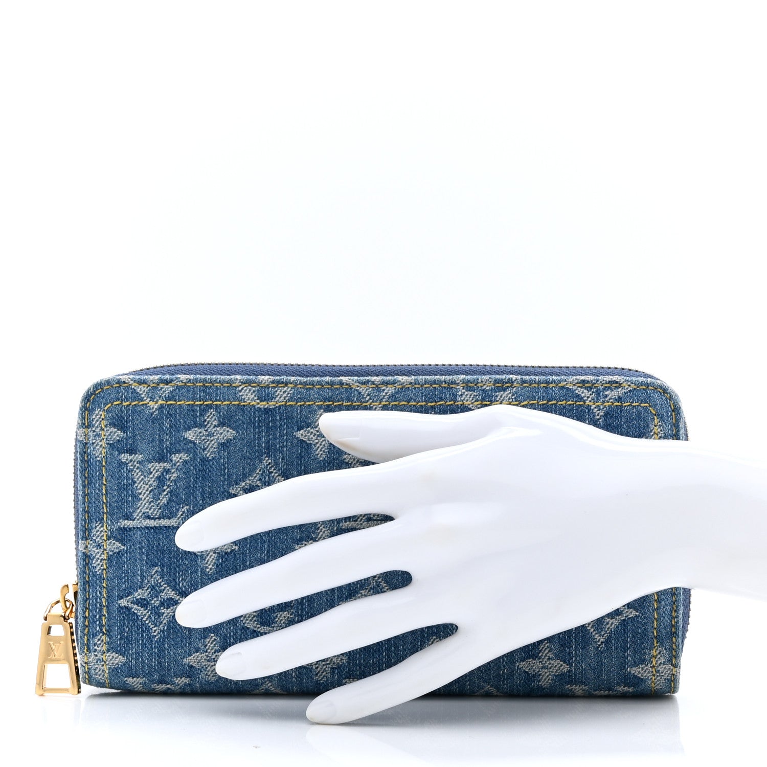 Louis Vuitton Monogram Denim Zippy Wallet NM Blue 2 of 7