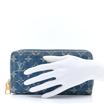 Louis Vuitton Monogram Denim Zippy Wallet NM Blue 2 of 7