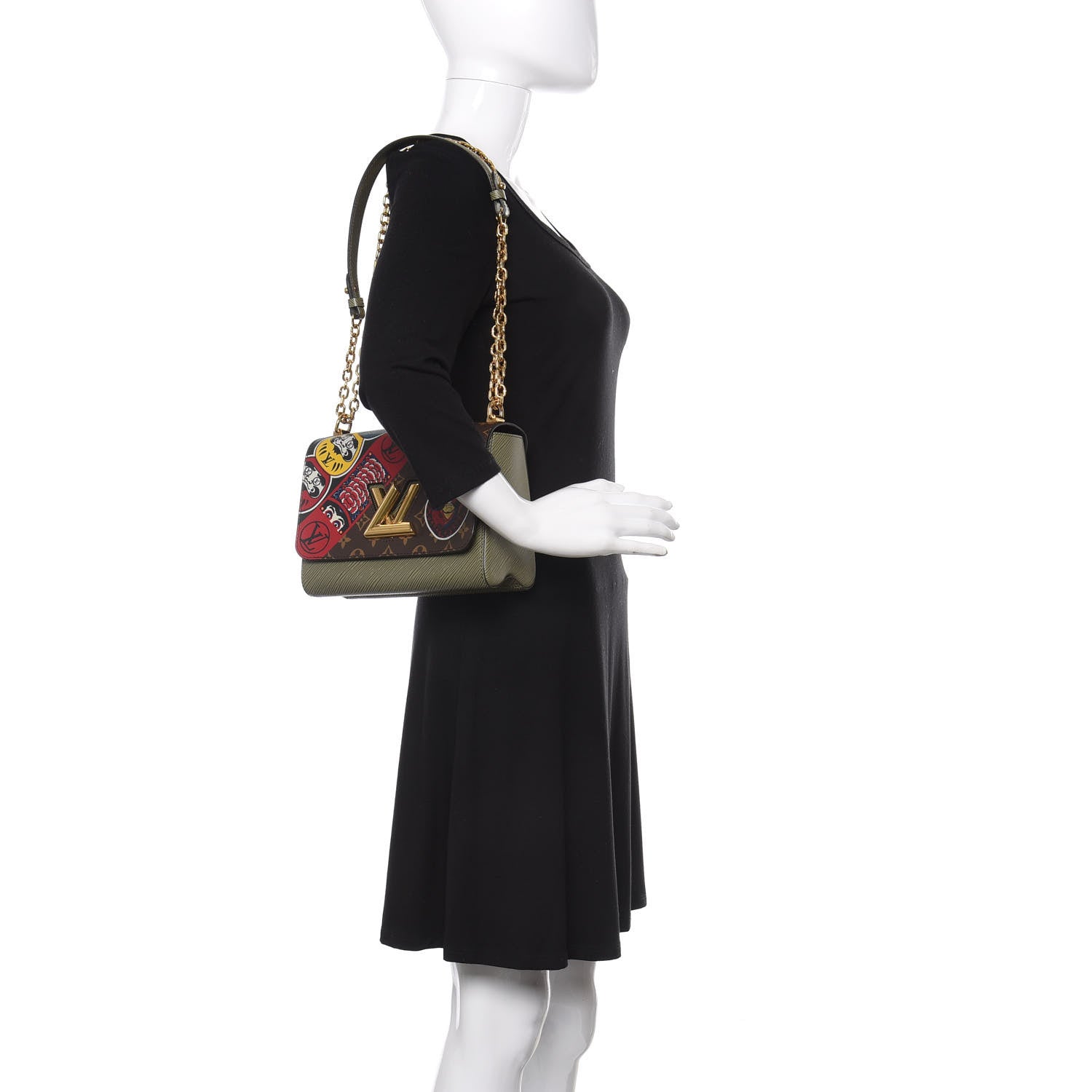 Louis Vuitton Epi Monogram Kabuki Twist Shoulder Bag MM Green 3 of 11