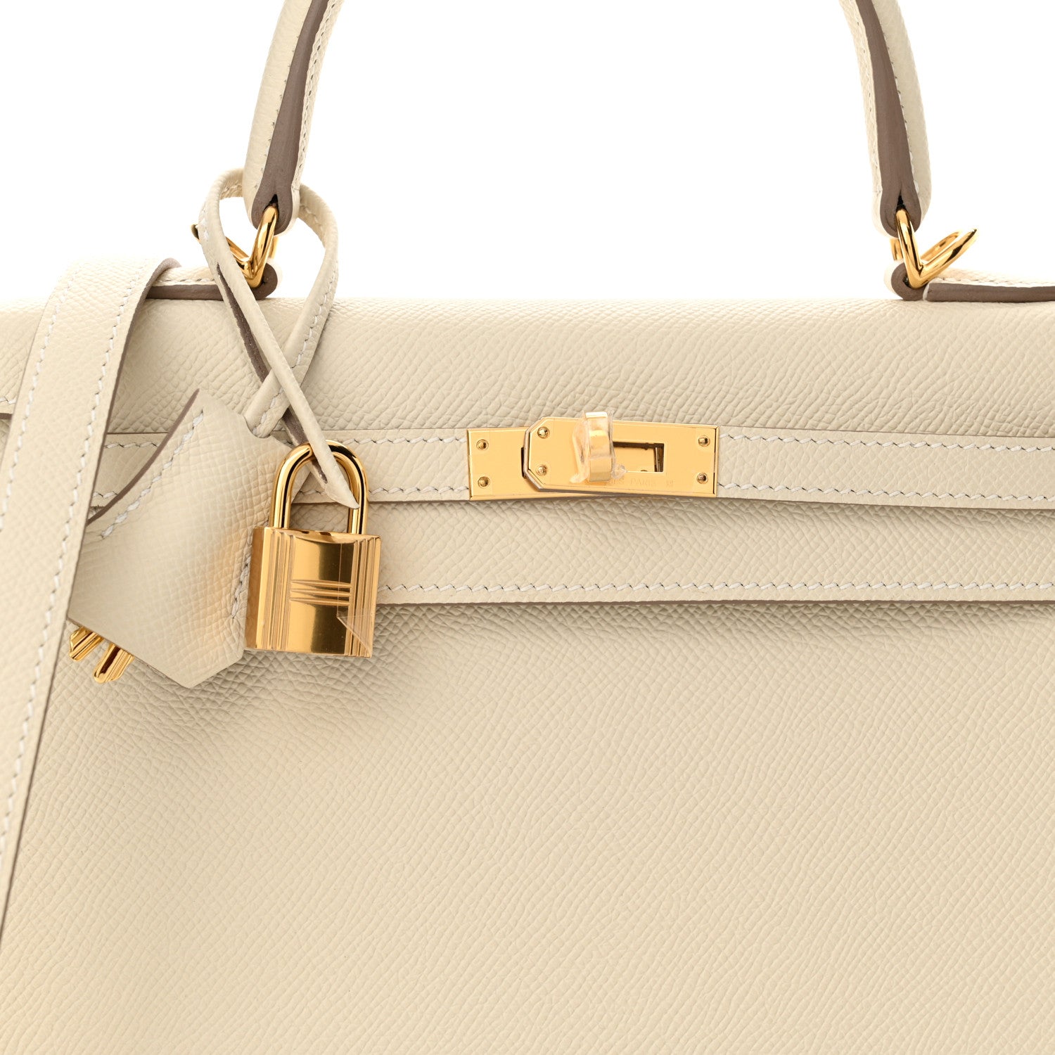 Hermes Epsom Kelly Sellier 25 Craie 8 of 11