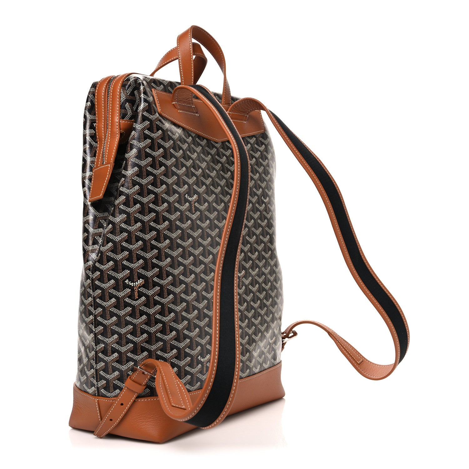 Goyard Goyardine Calfskin Cisalpin Backpack  Black Gold 3 of 10