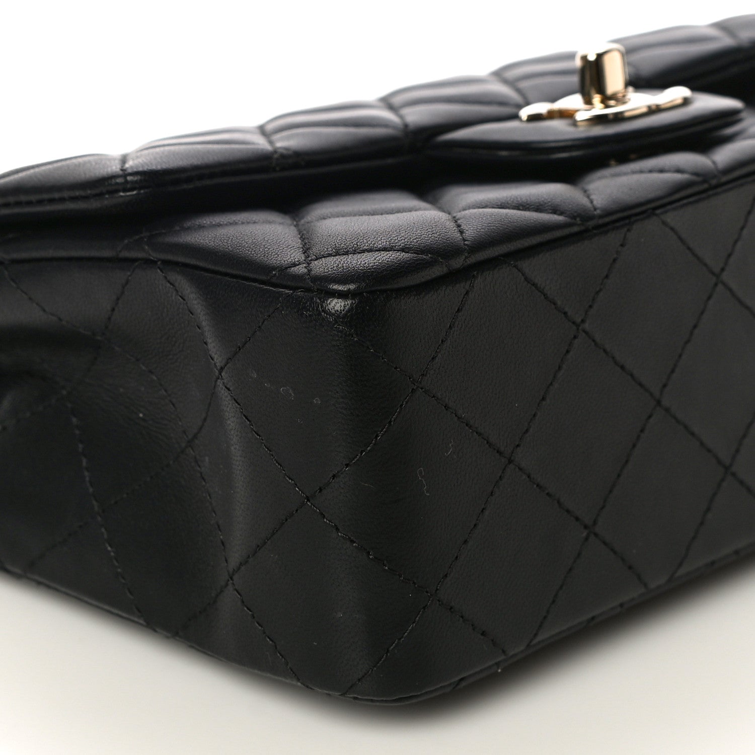 Chanel Lambskin Quilted Mini Rectangular Flap Black 10 of 13
