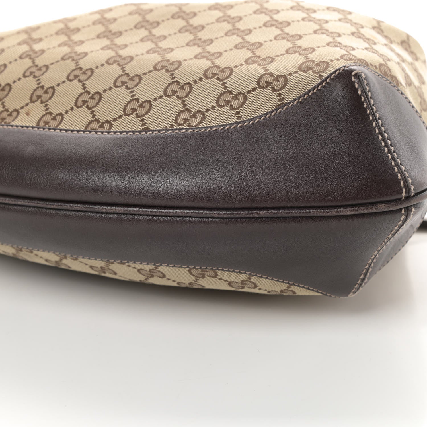 Gucci Monogram Medium Peggy Bamboo Top Handle Bag Dark Brown 11 of 12