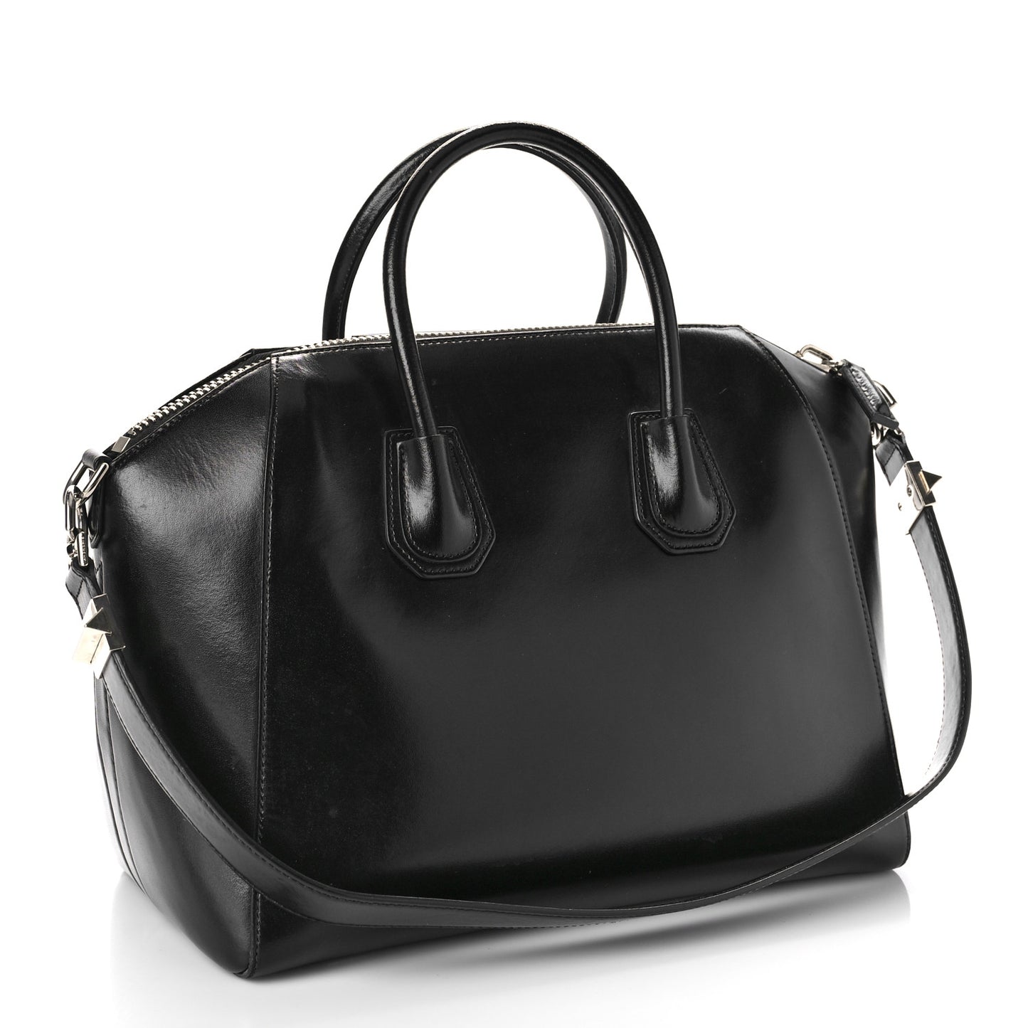Shiny Lord Calfskin Medium Antigona Black
