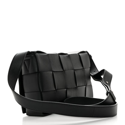 Bottega Veneta Lambskin Maxi Intrecciato Cassette Crossbody Bag Black 2 of 10