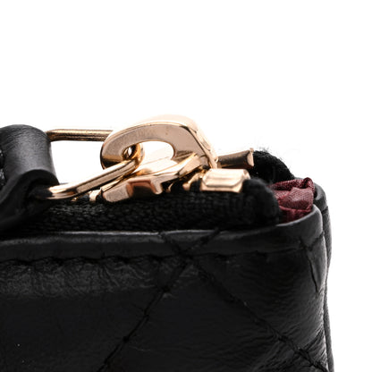 Chanel Aged Calfskin Quilted Small Lucky Charms Cosmetic Case Black 10 of 10