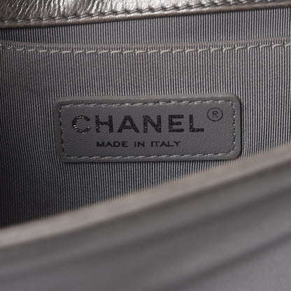 Chanel Metallic Calfskin Quilted Medium Boy Flap Silver 5 of 24