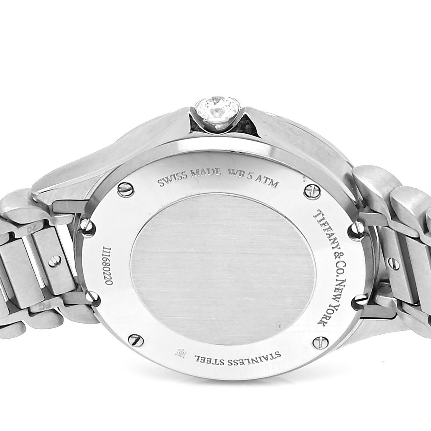 Stainless Steel Diamond 28mm Metro 2-Hand Quartz Watch Ice Blue