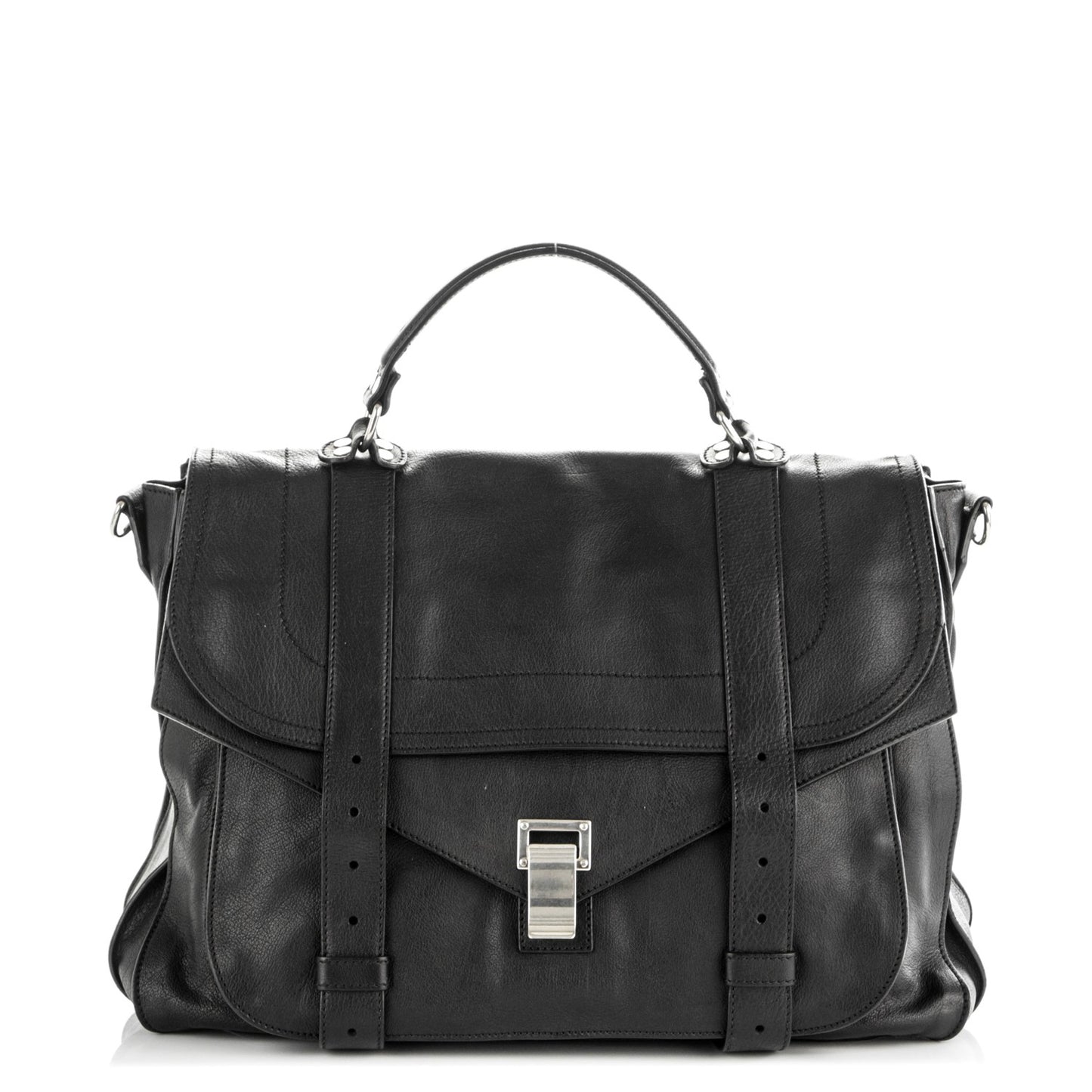 Lambskin PS1 Extra Large Satchel Black