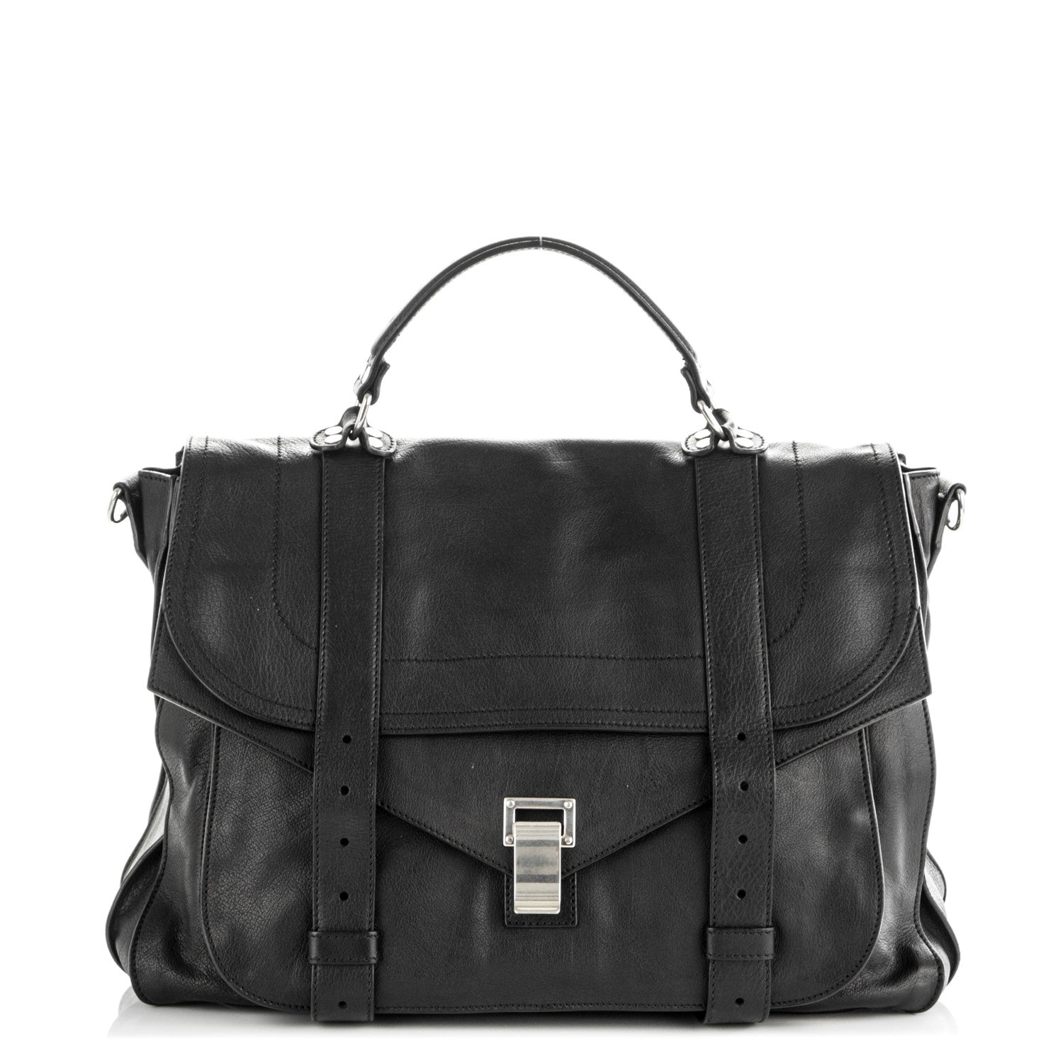 Proenza Schouler Lambskin PS1 Extra Large Satchel Black 1 of 10