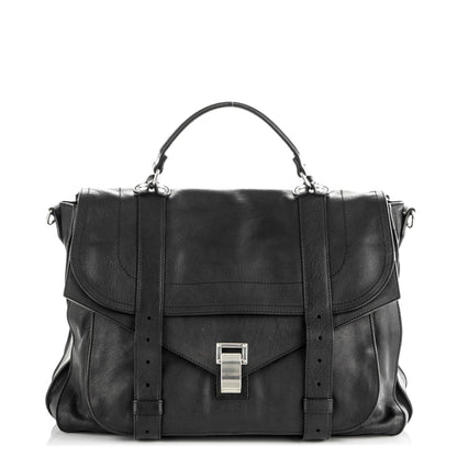 Proenza Schouler Lambskin PS1 Extra Large Satchel Black 1 of 10