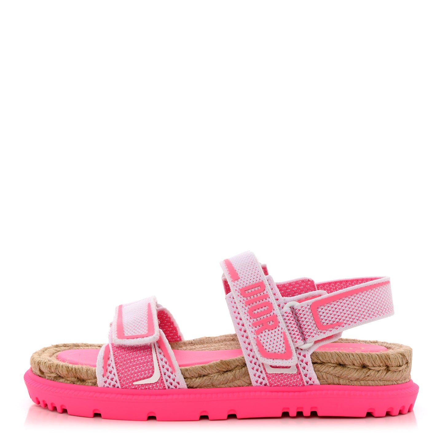 Technical Knit Jute Dioract 10mm Sandals 38 White Fuchsia