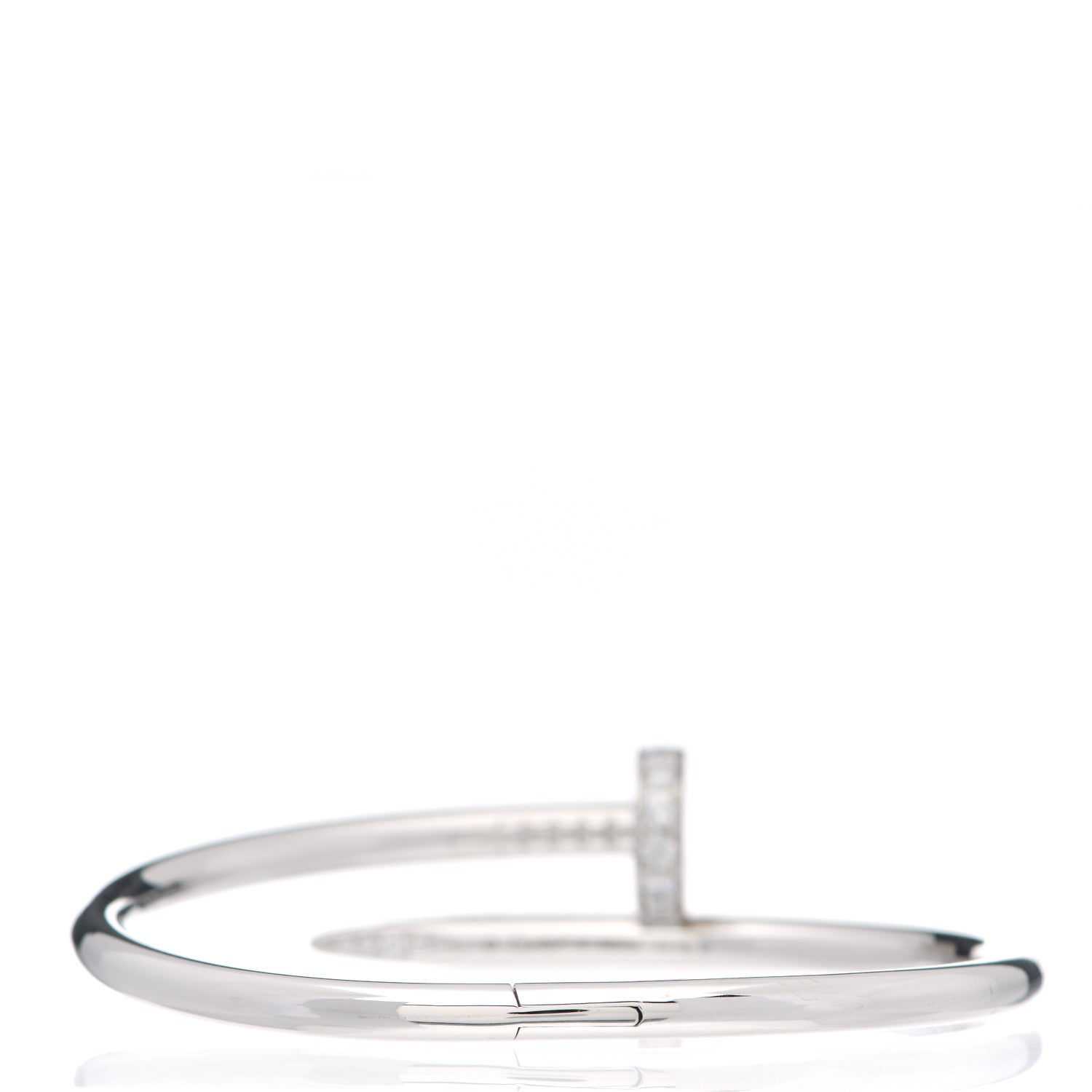 Cartier 18K White Gold Diamond Juste Un Clou Bracelet 15 2 of 4