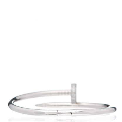 Cartier 18K White Gold Diamond Juste Un Clou Bracelet 15 2 of 4