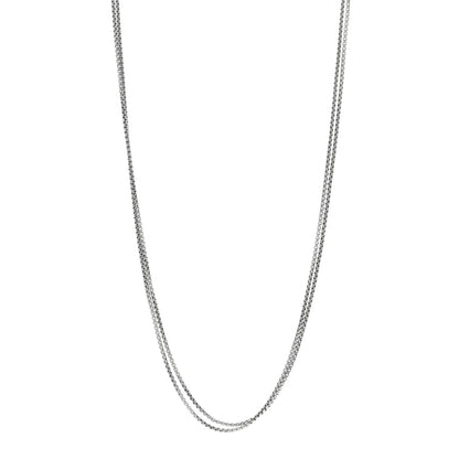 David Yurman Sterling Silver 14K Yellow Gold 2.7mm Small Box Chain Necklace 72" 1 of 4