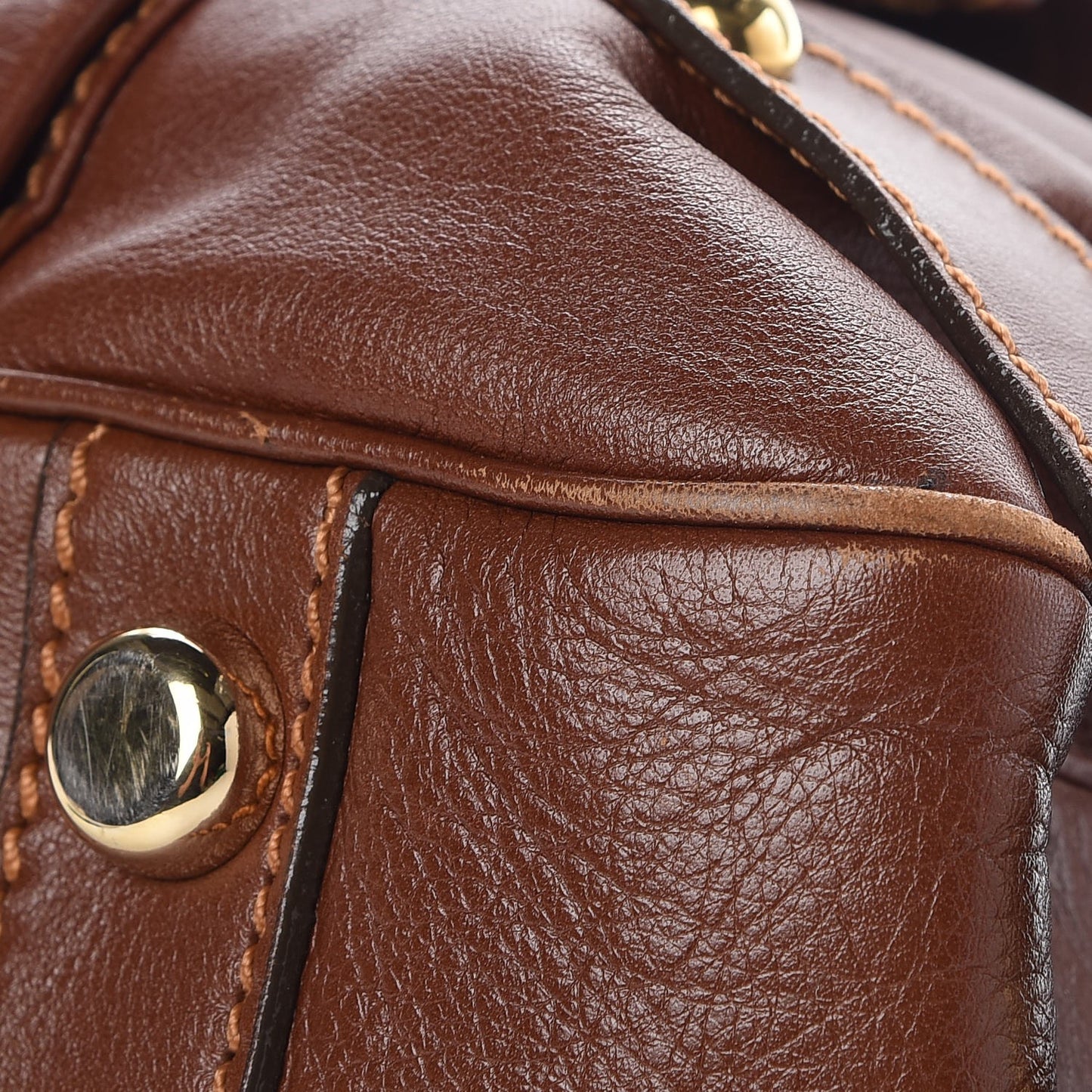 Calfskin Elise Satchel Brown