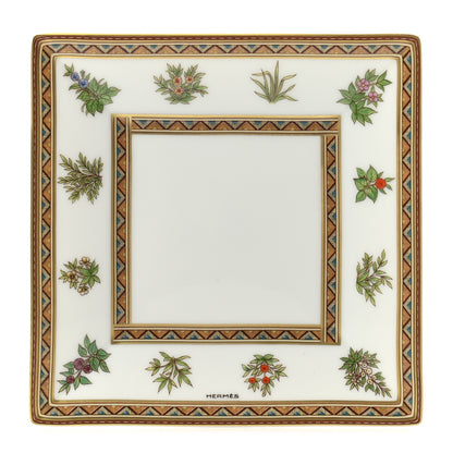 Hermes Porcelain Cheval d'Orient Square Plate 1 of 7
